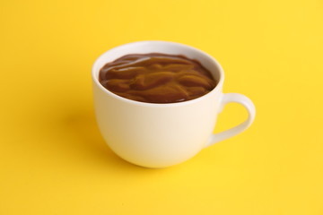 white cup of delicious chocolate