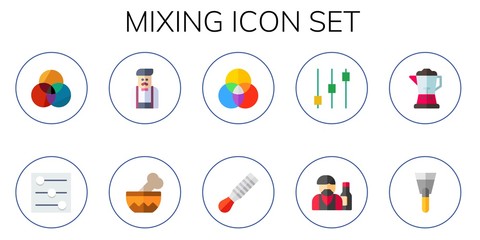 mixing icon set