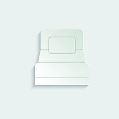 bed icon paper vector, rest icon