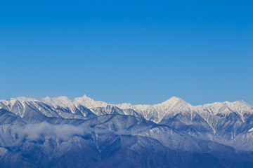 高ボッチ高原からの日本アルプス