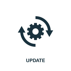 Update icon. Simple element from data organization collection. Filled Update icon for templates, infographics and more - obrazy, fototapety, plakaty