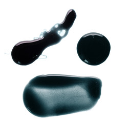 Sample peel-off black charcoal  texture mask white isolated background