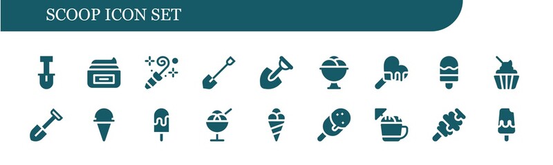 scoop icon set