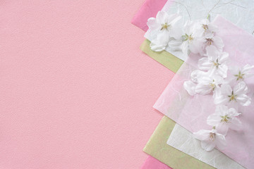 桜の花　和紙