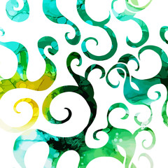 Abstract background from curls. Vector illustration