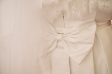 big white bow on a dress