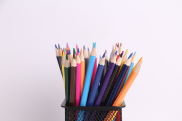 colored wooden pencils to draw