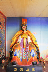 Chinese traditional religious gods in a temple