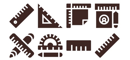 Modern Simple Set of straightedge Vector filled Icons