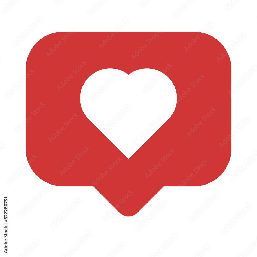Poster notifications icon. like icon vector. social media like vector icon.