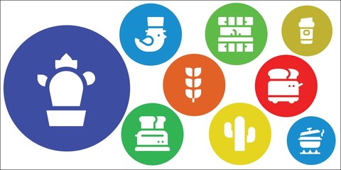 Modern Simple Set of pot Vector filled Icons