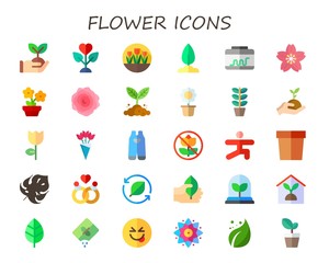 flower icon set