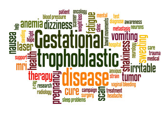 Gestational trophoblastic disease word cloud concept 2