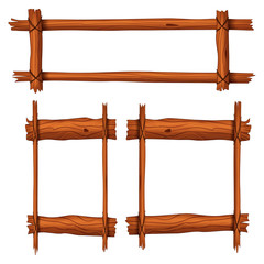 Empty cartoon tree frames