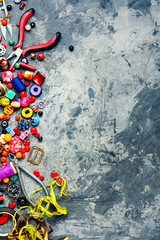 Large set of beads for creativity