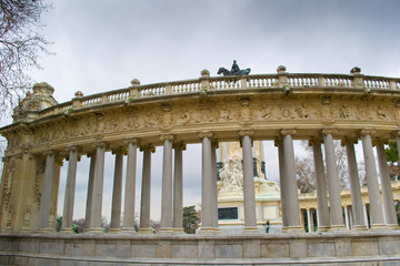 Monument to Alfonso XII in Buen Retiro Park, Madrid, Spain
