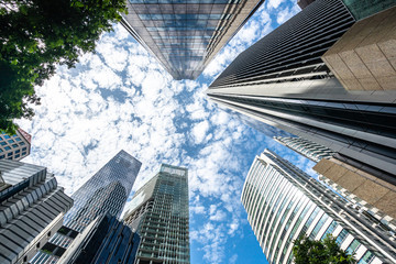 Fototapeta na wymiar skyscrapers in singapore