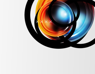 Abstract background - glossy glass bubbles, abstract sphere shapes. Vector Illustration For Wallpaper, Banner, Background, Card, Book Illustration, landing page