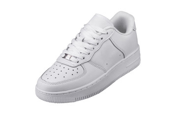 White sneaker on a white background.Sports shoes.