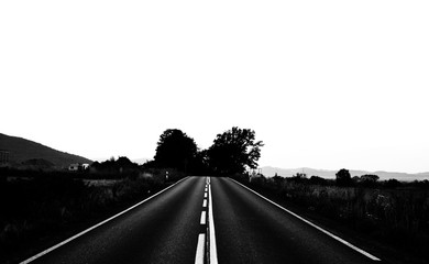 black road with white lines © Yuliia