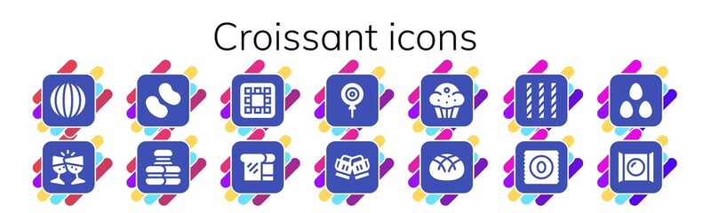 croissant icon set