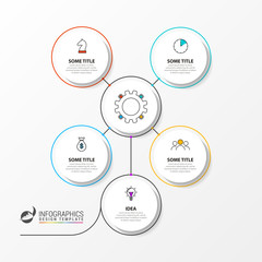 Fototapeta premium Infographic design template. Creative concept with 4 steps