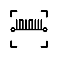 The bar code is an icon vector. Thin line sign. Isolated contour symbol illustration