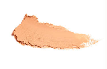 Make up foundation brush strokes white isolated background