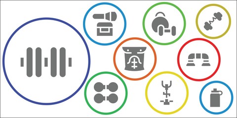 workout icon set