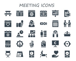 meeting icon set