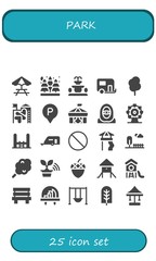 park icon set