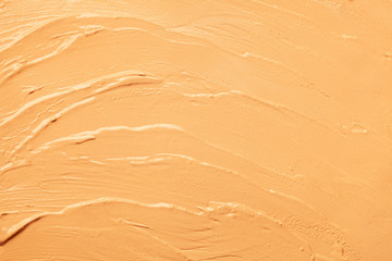 Make up foundation brush strokes white isolated background