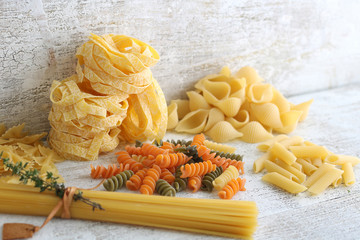 色々な種類のパスタ