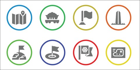 Modern Simple Set of america Vector filled Icons