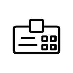 The bar code is an icon vector. Thin line sign. Isolated contour symbol illustration