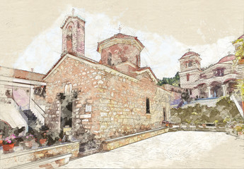 monastery of Assumption in Malevi, Arcadia, Greece