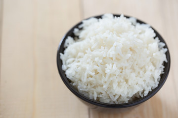 Steamed rice, jasmine rice Thailand genuine rice varieties.