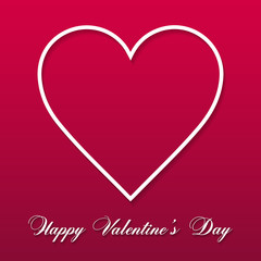 Red background with heart and the inscription 