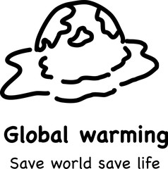Doodle art of global warming
