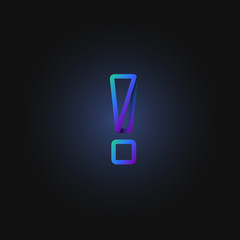 Blue paper folded character from a typeset, vector illustration