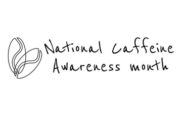 March is Caffeine Awareness Month concept. Template for background, banner, card, poster with text inscription. Vector EPS10 illustration.