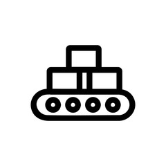 Mail sorting icon vector. Thin line sign. Isolated contour symbol illustration