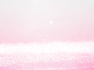 white pink glitter bokeh texture christmas abstract background.Pink abstract bokeh background.