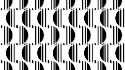 seamless abstract retro pattern illustration 3d render