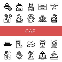 cap icon set