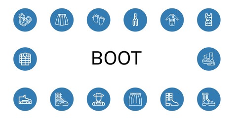 boot icon set