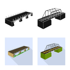 Isolated object of connection and design symbol. Collection of connection and side stock symbol for web.