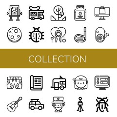 Set of collection icons
