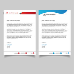 Minimal design business letterhead templates