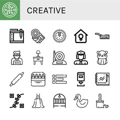 Set of creative icons